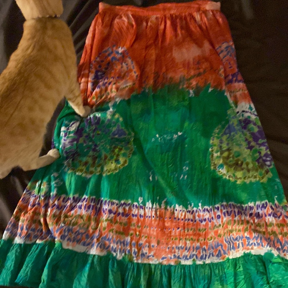 Tie Dye Midi Skirt